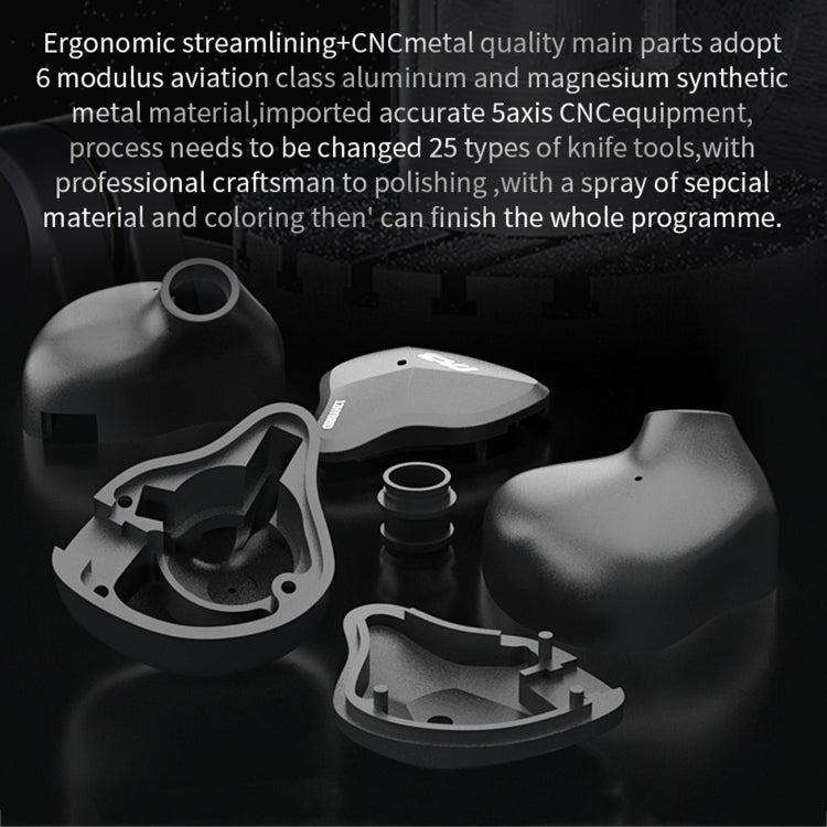 CVJ-CSN In-Ear Dual Magnetic Circuit Dynamic HIFI Wired Earphone, Style:Without Mic(Blue) - free shipping - PMC TechLife - Order now!