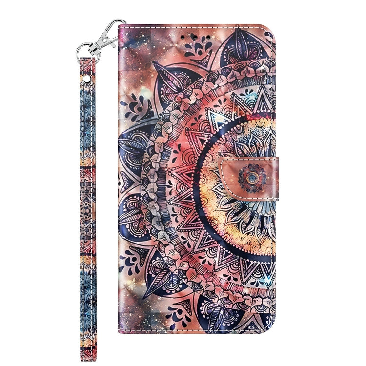 For Samsung Galaxy A52 5G / A52s 3D Painted Leather Phone Case(Colorful Mandala) - Galaxy Phone Cases by PMC Jewellery | Online Shopping South Africa | PMC Jewellery