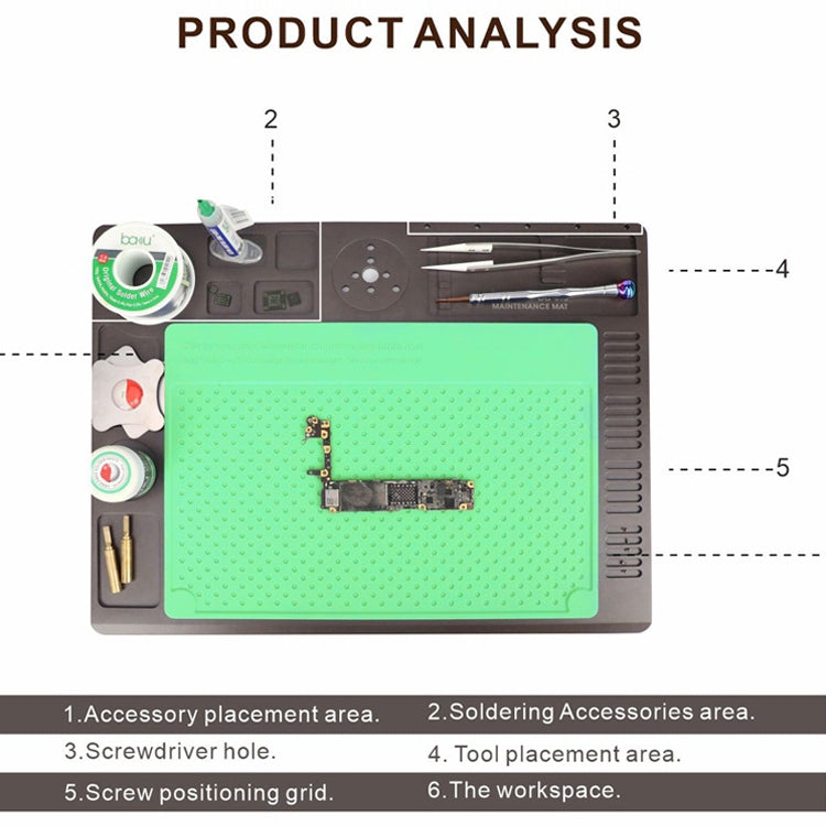 BAKU BA-696 2 in 1 Microscope Maintenance Insulation Pad - Working Mat by BAKU | Online Shopping South Africa | PMC Jewellery | Buy Now Pay Later Mobicred