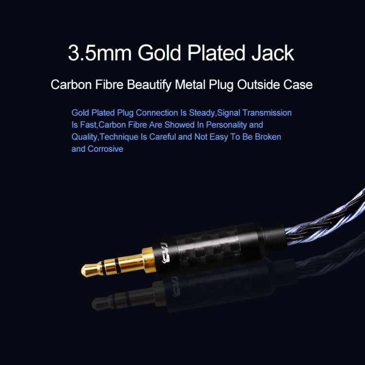 CVJ V3 1.2m 16 Cores Silver-plated 3.5mm Earphone Cable, Style:0.75mm(Silver) - Cable & Splitter by CVJ | Online Shopping South Africa | PMC Jewellery