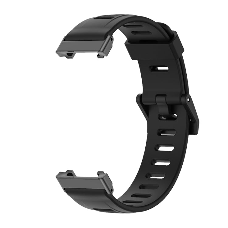 For Xiaomi Mi Band 7 Pro Mijobs Flat Hole TPU Watch Band(Black) - Watch Bands by MIJOBS | Online Shopping South Africa | PMC Jewellery | Buy Now Pay Later Mobicred