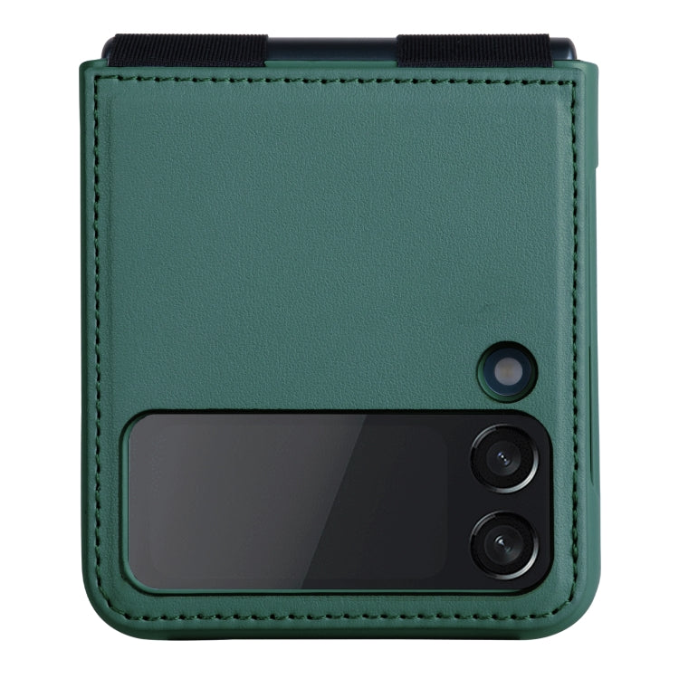 For Samsung Galaxy Z Flip4 5G NILLKIN QIN Series Plain Leather Phone Case(Green) - Galaxy Z Flip4 5G Cases by NILLKIN | Online Shopping South Africa | PMC Jewellery