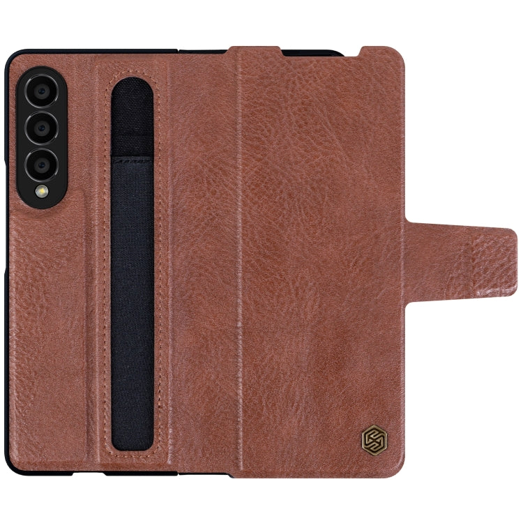 For Samsung Galaxy Z Fold4 5G NILLKIN Ogg Leather Phone Case(Brown) - Galaxy Z Fold4 5G Cases by NILLKIN | Online Shopping South Africa | PMC Jewellery