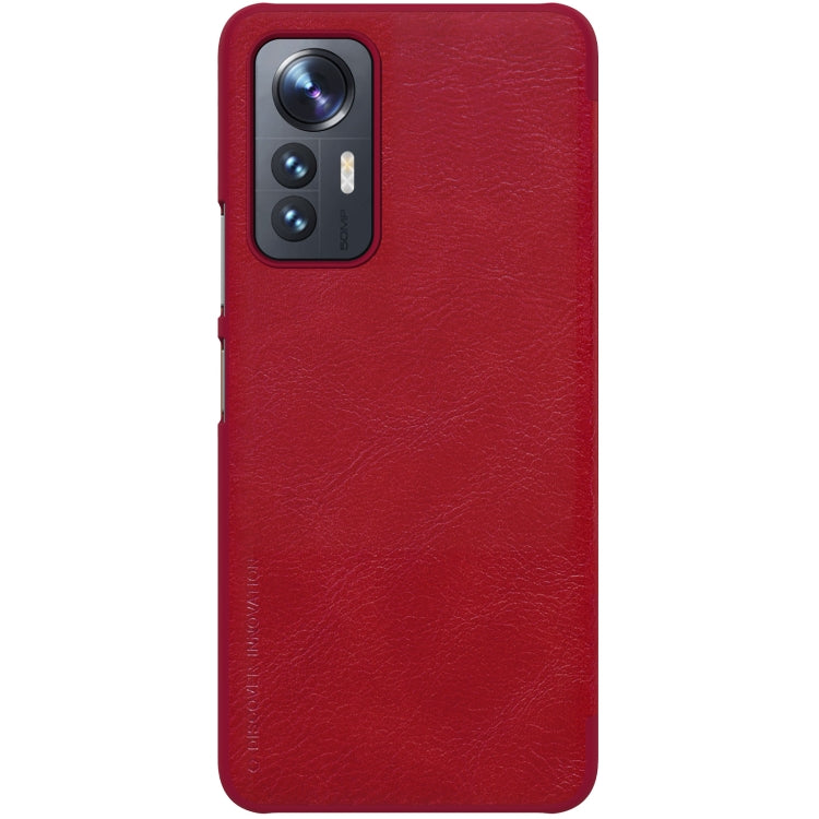 For Xiaomi 12 Lite NILLKIN QIN Series Crazy Horse Texture Leather Phone Case(Red) - Xiaomi Cases by NILLKIN | Online Shopping South Africa | PMC Jewellery