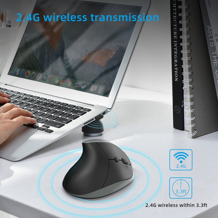 X10 2.4G Wireless Vertical Ergonomic Gaming Mouse(Grey) - Wireless Mice by PMC TechLife | Online Shopping South Africa | PMC TechLife | Buy Now Pay Later Mobicred