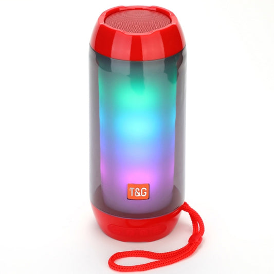 T&G TG643 Portable LED Light Waterproof Subwoofer Wireless Bluetooth Speaker(Red) - Waterproof Speaker by T&G | Online Shopping South Africa | PMC Jewellery