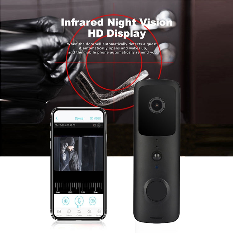 T30 Tuya Smart WIFI Video Doorbell Support Two-way Intercom & Night Vision(Black) - Video DoorBell by PMC TechLife | Online Shopping South Africa | PMC TechLife