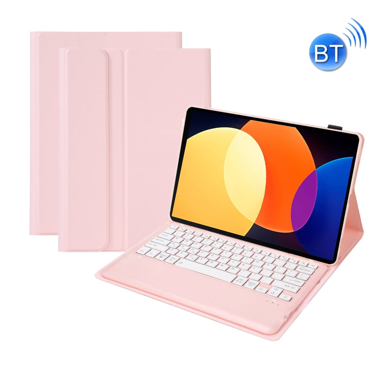 A0N4 Detachable Sheep Pattern TPU Bluetooth Keyboard Tablet Leather Case For Xiaomi Pad 5 Pro 12.4(Pink) - Mi Pad 5 Pro 12.4 Case by PMC Jewellery | Online Shopping South Africa | PMC Jewellery