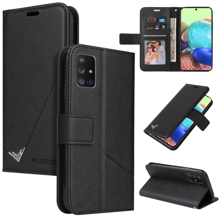 For Samsung Galaxy M31s GQUTROBE Right Angle Leather Phone Case(Black) - Galaxy Phone Cases by GQUTROBE | Online Shopping South Africa | PMC TechLife | Buy Now Pay Later Mobicred