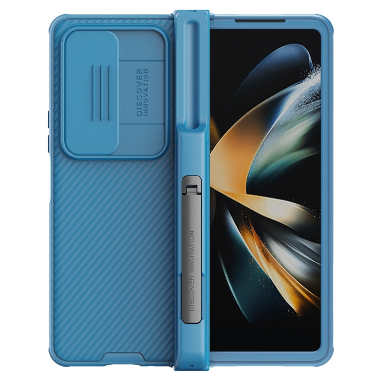 For Samsung Galaxy Z Fold4 5G NILLKIN Black Mirror Pro Series Camshield PC Phone Case with Pen Slot, Set Version(Blue) - Galaxy Z Fold4 5G Cases by NILLKIN | Online Shopping South Africa | PMC Jewellery | Buy Now Pay Later Mobicred