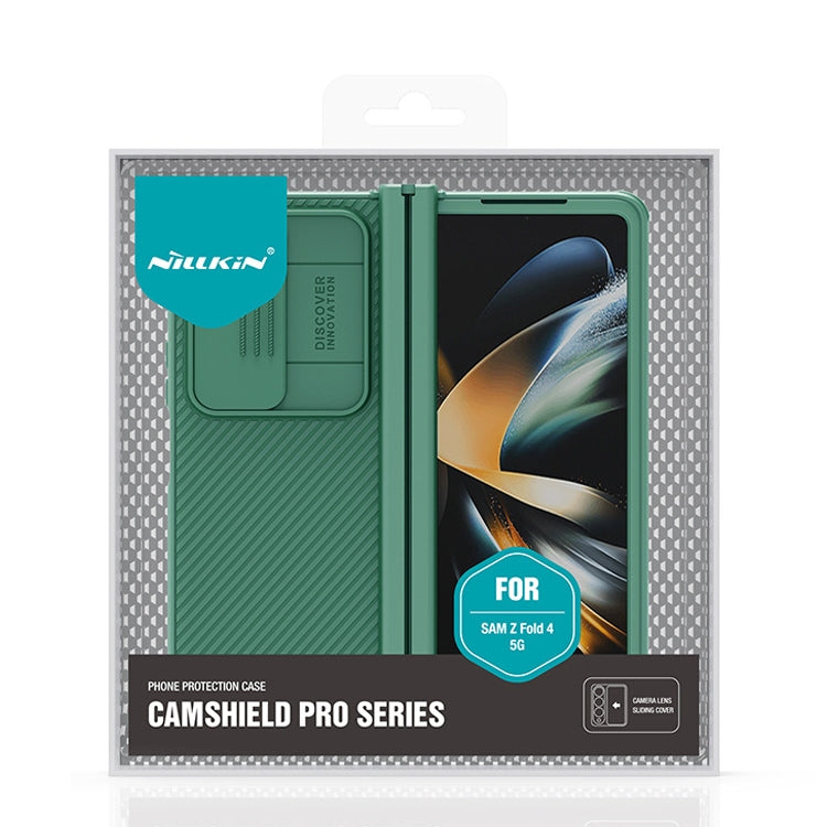 For Samsung Galaxy Z Fold4 5G NILLKIN Black Mirror Pro Series Camshield PC Phone Case with Pen Slot, Set Version(Blue) - Galaxy Z Fold4 5G Cases by NILLKIN | Online Shopping South Africa | PMC Jewellery