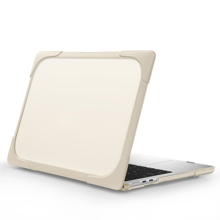 For MacBook Air 13.6 inch A2681 2022 TPU + PC Two-color Anti-fall Laptop Protective Case(Khaki) - MacBook Air Cases by PMC Jewellery | Online Shopping South Africa | PMC Jewellery