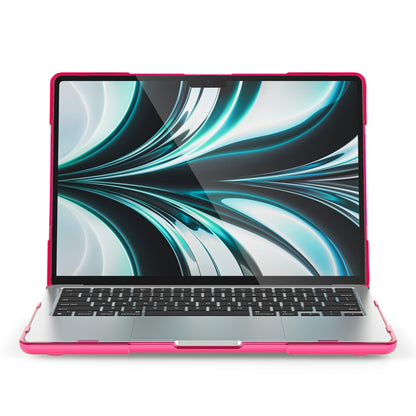 For MacBook Air 13.6 inch A2681 2022 TPU + PC Two-color Anti-fall Laptop Protective Case(Rose Red) - MacBook Air Cases by PMC Jewellery | Online Shopping South Africa | PMC Jewellery