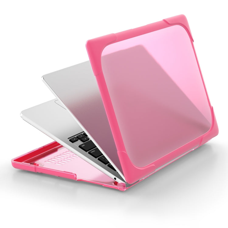 For MacBook Air 13.6 inch A2681 2022 TPU + PC Two-color Anti-fall Laptop Protective Case(Rose Red) - MacBook Air Cases by PMC Jewellery | Online Shopping South Africa | PMC Jewellery