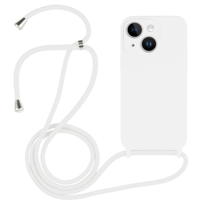 For iPhone 14 Crossbody Lanyard Liquid Silicone Case(White) - iPhone 14 Cases by PMC Jewellery | Online Shopping South Africa | PMC Jewellery