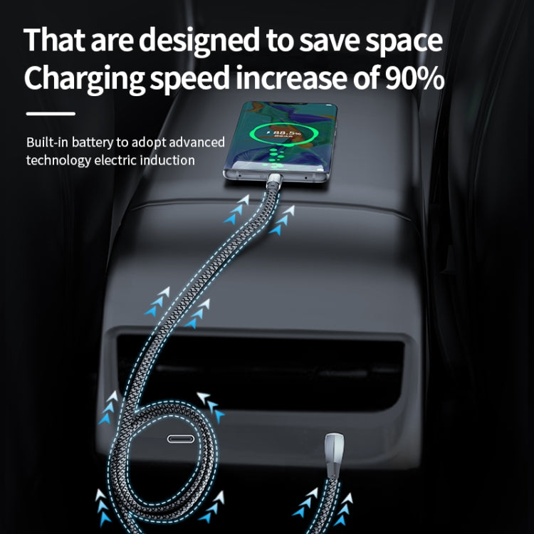 3A USB-C/Type-C to 8 Pin Elbow Fast Charge Data Cable, Length:2m(Grey) - 2 in 1 Cable by PMC Jewellery | Online Shopping South Africa | PMC Jewellery