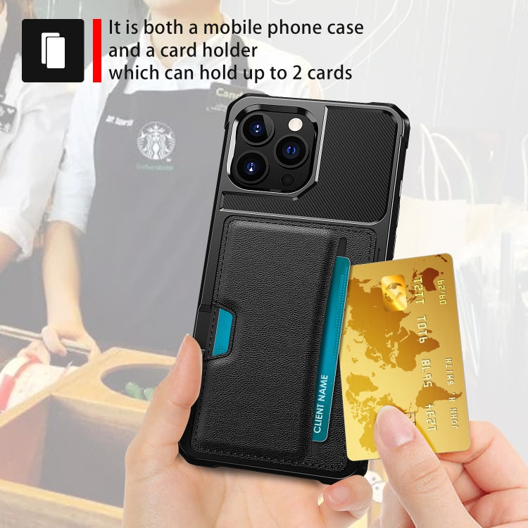 For iPhone 13 Pro ZM02 Card Slot Holder Phone Case (Black) - iPhone 13 Pro Cases by PMC TechLife | Online Shopping South Africa | PMC TechLife