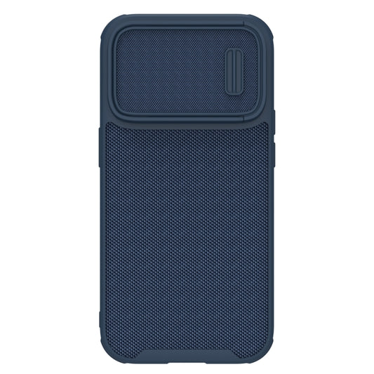 For iPhone 14 Pro NILLKIN 3D Textured Camshield PC + TPU Phone Case(Blue) - iPhone 14 Pro Cases by NILLKIN | Online Shopping South Africa | PMC Jewellery