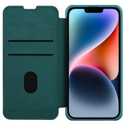 For iPhone 14 NILLKIN QIN Series Pro Leather Phone Case(Green) - iPhone 14 Cases by NILLKIN | Online Shopping South Africa | PMC Jewellery