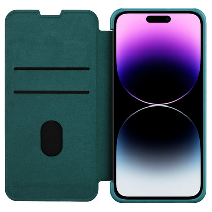 For iPhone 14 Pro Max NILLKIN QIN Series Pro Leather Phone Case(Green) - iPhone 14 Pro Max Cases by NILLKIN | Online Shopping South Africa | PMC Jewellery | Buy Now Pay Later Mobicred