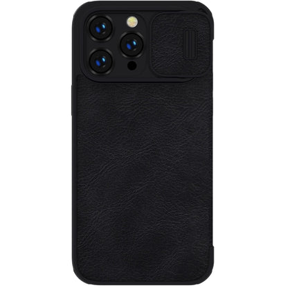 For iPhone 14 Pro NILLKIN QIN Series Pro Crazy Horse Texture Leather Case(Black) - iPhone 14 Pro Cases by NILLKIN | Online Shopping South Africa | PMC Jewellery