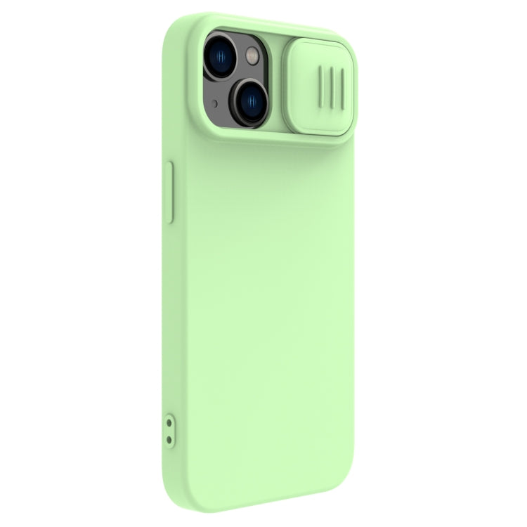 For iPhone 14 Plus  NILLKIN CamShield MagSafe Liquid Silicone Phone Case(Green) - iPhone 14 Plus Cases by NILLKIN | Online Shopping South Africa | PMC Jewellery