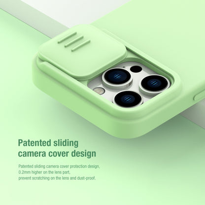 For iPhone 14 Pro Max NILLKIN CamShield MagSafe Liquid Silicone Phone Case(Green) - iPhone 14 Pro Max Cases by NILLKIN | Online Shopping South Africa | PMC Jewellery