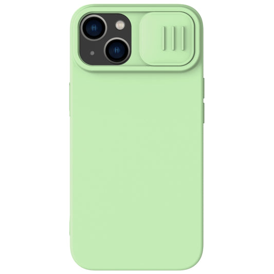 For iPhone 14 NILLKIN CamShield Liquid Silicone Phone Case(Green) - iPhone 14 Cases by NILLKIN | Online Shopping South Africa | PMC Jewellery | Buy Now Pay Later Mobicred