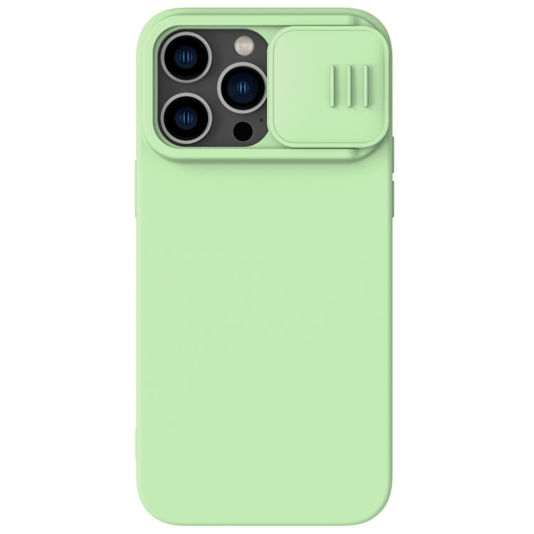 For iPhone 14 Pro NILLKIN CamShield Liquid Silicone Phone Case(Green) - iPhone 14 Pro Cases by NILLKIN | Online Shopping South Africa | PMC Jewellery | Buy Now Pay Later Mobicred