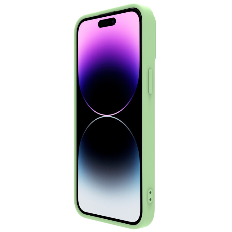 For iPhone 14 Pro NILLKIN CamShield Liquid Silicone Phone Case(Green) - iPhone 14 Pro Cases by NILLKIN | Online Shopping South Africa | PMC Jewellery | Buy Now Pay Later Mobicred