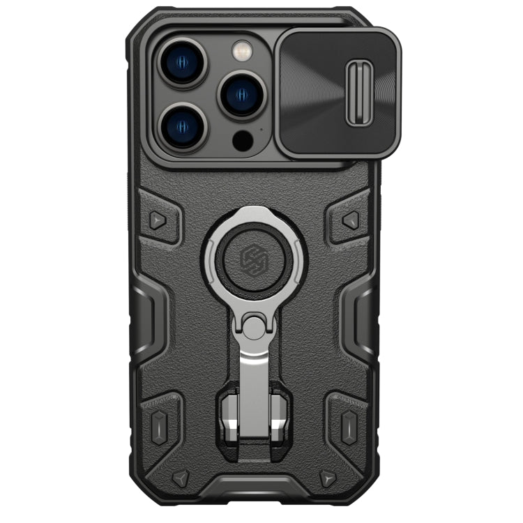 For iPhone 14 Pro NILLKIN Shockproof CamShield Armor Protective Case(Black) - iPhone 14 Pro Cases by NILLKIN | Online Shopping South Africa | PMC Jewellery