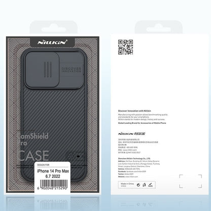 For iPhone 14 Pro Max NILLKIN CamShield Pro Protective Phone Case(Black) - iPhone 14 Pro Max Cases by NILLKIN | Online Shopping South Africa | PMC Jewellery