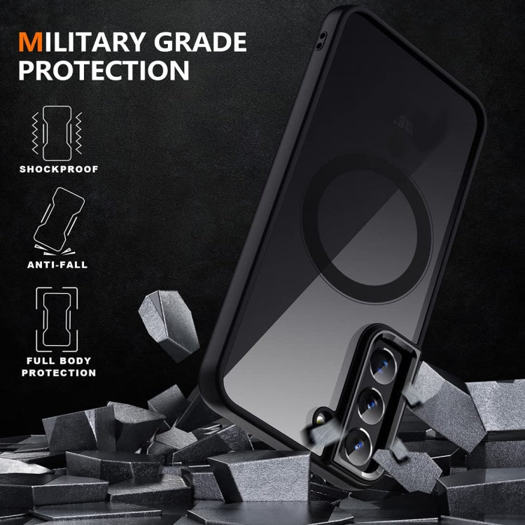 For Samsung Galaxy S22 5G Acrylic PC MagSafe Phone Case(Black) - Galaxy S22 5G Cases by PMC TechLife | Online Shopping South Africa | PMC TechLife