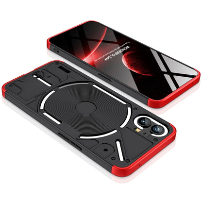 For Nothing Phone 1 GKK Three Stage Splicing Full Coverage PC Phone Case(Black Red) - More Brand by GKK | Online Shopping South Africa | PMC Jewellery | Buy Now Pay Later Mobicred