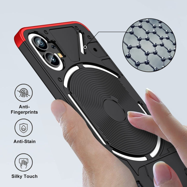 For Nothing Phone 1 GKK Three Stage Splicing Full Coverage PC Phone Case(Black Red) - More Brand by GKK | Online Shopping South Africa | PMC Jewellery | Buy Now Pay Later Mobicred