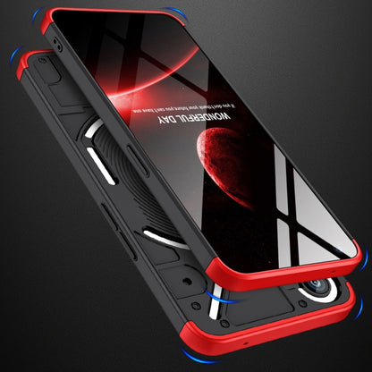 For Nothing Phone 1 GKK Three Stage Splicing Full Coverage PC Phone Case(Black Red) - More Brand by GKK | Online Shopping South Africa | PMC Jewellery | Buy Now Pay Later Mobicred