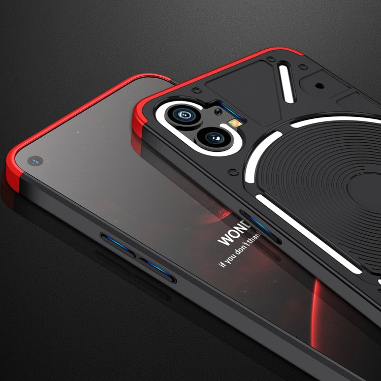 For Nothing Phone 1 GKK Three Stage Splicing Full Coverage PC Phone Case(Black Red) - More Brand by GKK | Online Shopping South Africa | PMC Jewellery | Buy Now Pay Later Mobicred