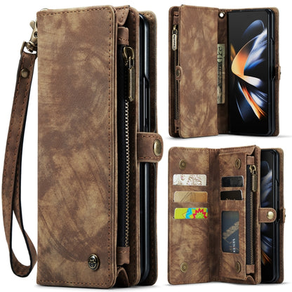 For Samsung Galaxy Z Fold4 CaseMe 008 Detachable Multifunctional Leather Phone Case(Brown) - Galaxy Phone Cases by CaseMe | Online Shopping South Africa | PMC Jewellery | Buy Now Pay Later Mobicred