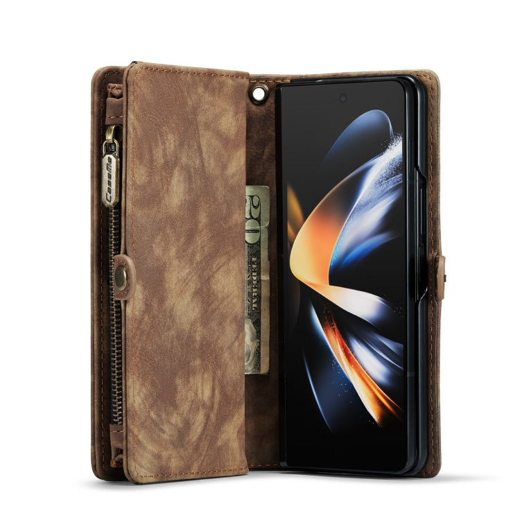 For Samsung Galaxy Z Fold4 CaseMe 008 Detachable Multifunctional Leather Phone Case(Brown) - Galaxy Phone Cases by CaseMe | Online Shopping South Africa | PMC Jewellery | Buy Now Pay Later Mobicred