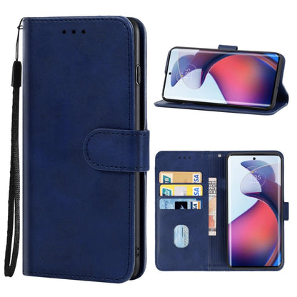 For Motorola Moto G72 Leather Phone Case(Blue) - Motorola Cases by PMC Jewellery | Online Shopping South Africa | PMC Jewellery