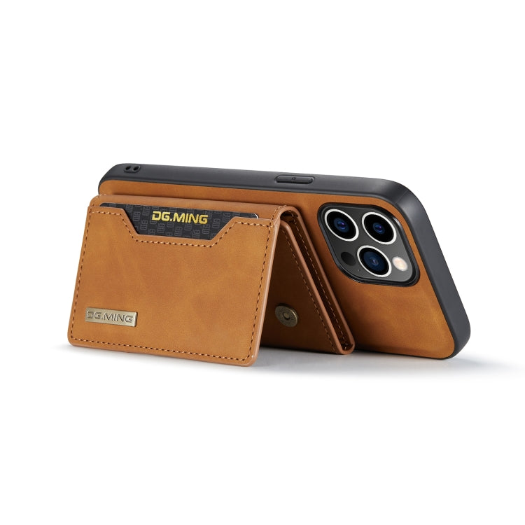 For iPhone 14 Pro Max DG.MING M2 Series 3-Fold Card Bag Leather Case(Brown) - iPhone 14 Pro Max Cases by DG.MING | Online Shopping South Africa | PMC TechLife | Buy Now Pay Later Mobicred