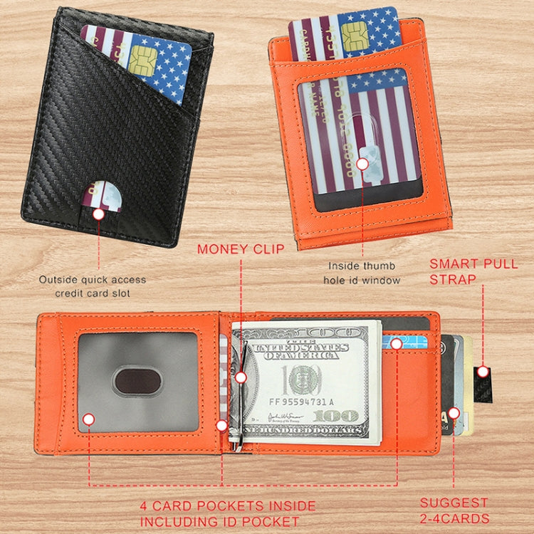 W2108A1 RFID Carbon fiber Business Wallet For Men(Blue) - free shipping - PMC TechLife - Order now!
