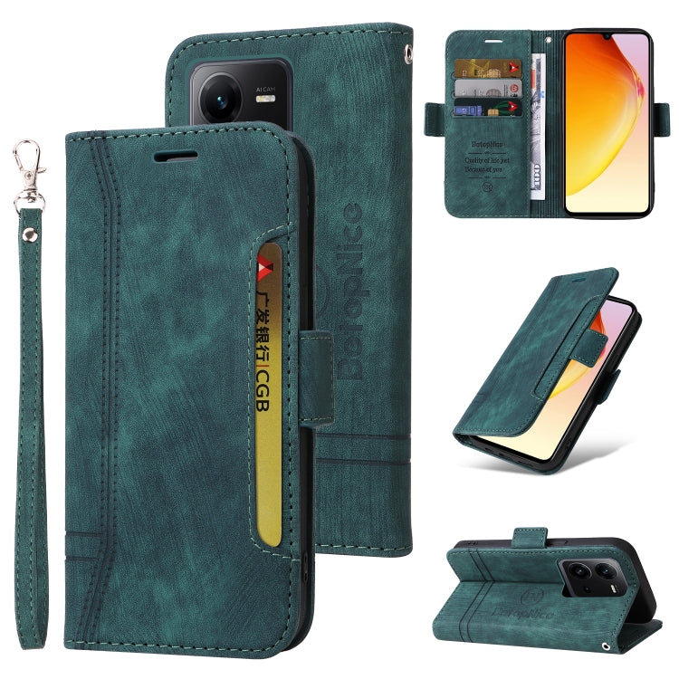 For vivo V25 / V25e 4G Global BETOPNICE Dual-side Buckle Leather Phone Case(Green) - vivo Cases by BETOPNICE | Online Shopping South Africa | PMC Jewellery | Buy Now Pay Later Mobicred