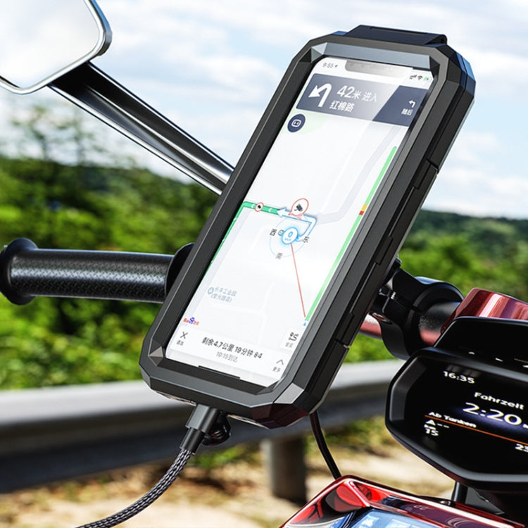 Kewig M18L-A1 Motorcycle / Bicycle Handlebar Wireless Charging Waterproof Box Mobile Phone Holder - Holder by Kewig | Online Shopping South Africa | PMC Jewellery | Buy Now Pay Later Mobicred