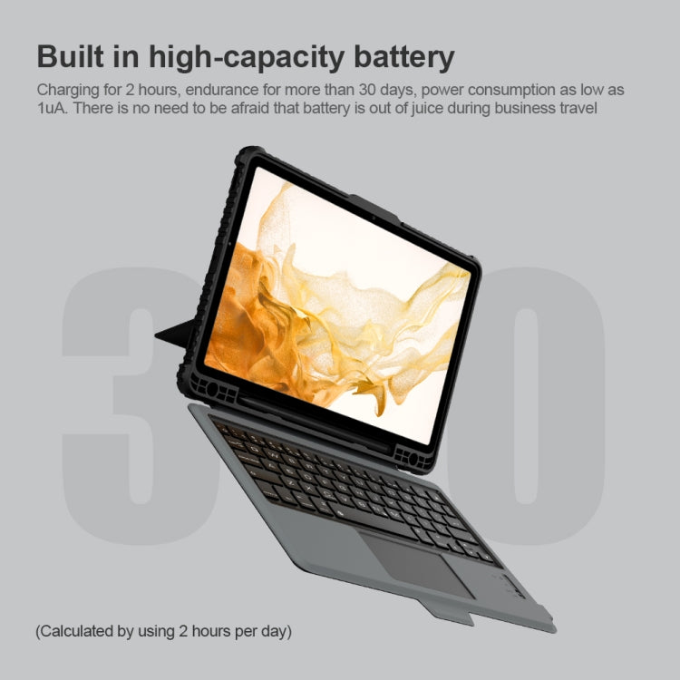 For Samsung Galaxy Tab S8/S8 5G Nillkin Bumper Combo Keyboard Case - Samsung Keyboard by NILLKIN | Online Shopping South Africa | PMC TechLife