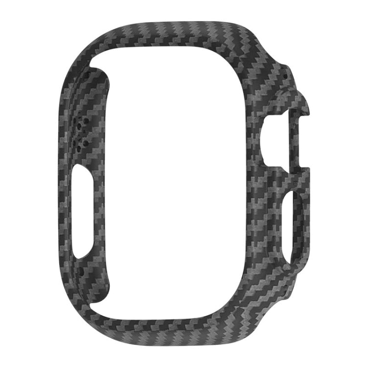 For Apple Watch Ultra 49mm PC Hollow Electroplating Protective Case(Carbon Fibre) - Watch Cases by PMC TechLife | Online Shopping South Africa | PMC TechLife | Buy Now Pay Later Mobicred