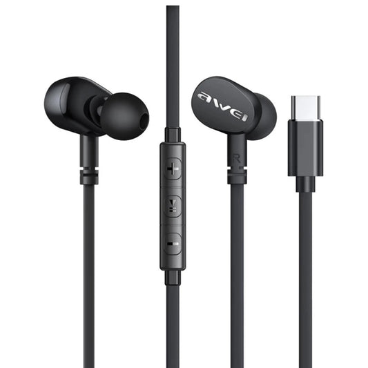 awei TC-7 1.2m Mini Stereo In-ear Earphones - Type-C Earphone by awei | Online Shopping South Africa | PMC Jewellery