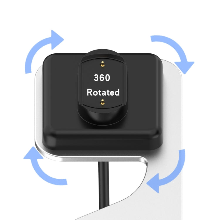 For Amazfit GTR4 / GTR4 Pro Rotatable Smart Watch Metal Charger Stand(Grey) - Charger by PMC TechLife | Online Shopping South Africa | PMC TechLife | Buy Now Pay Later Mobicred