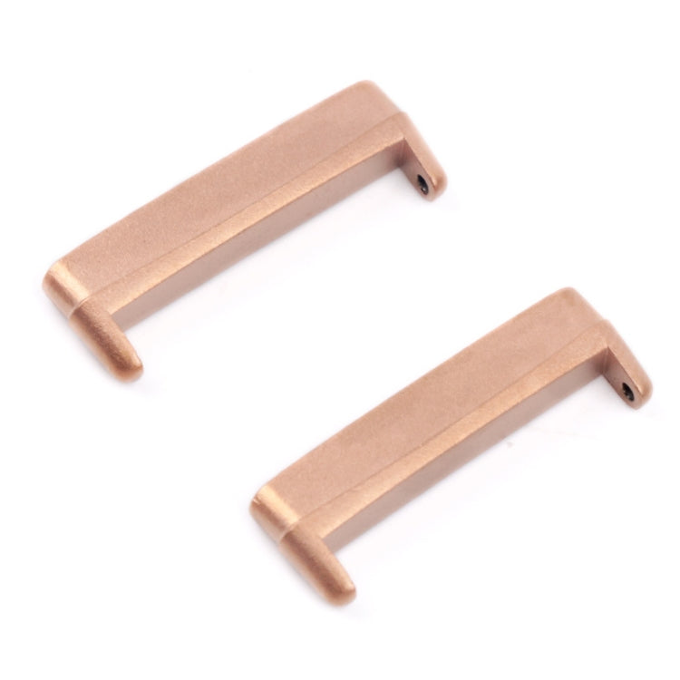 For Fitbit Versa 4 / Sense 2 1 Pair Universal Metal Watch Band Connectors(Rose Gold) -  by PMC Jewellery | Online Shopping South Africa | PMC Jewellery