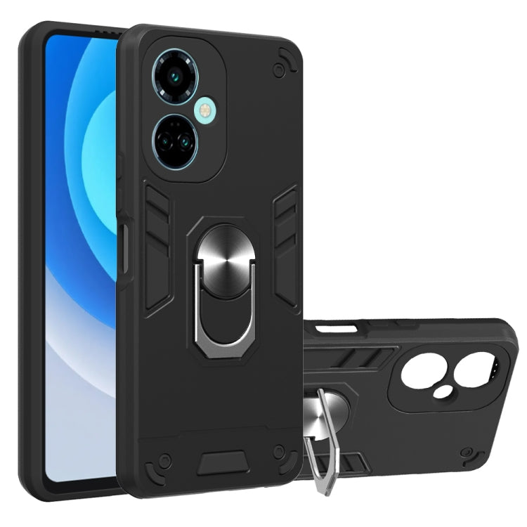 For Tecno Camon 19/Camon 19 Pro 5G 2 in 1 Armour Series PC + TPU Protective Phone Case(Black) - Tecno Cases by PMC Jewellery | Online Shopping South Africa | PMC Jewellery